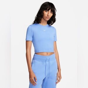 Nike Sportswear Essential Women's Slim Cropped T-Shirt Polar FB2873-450 Size L